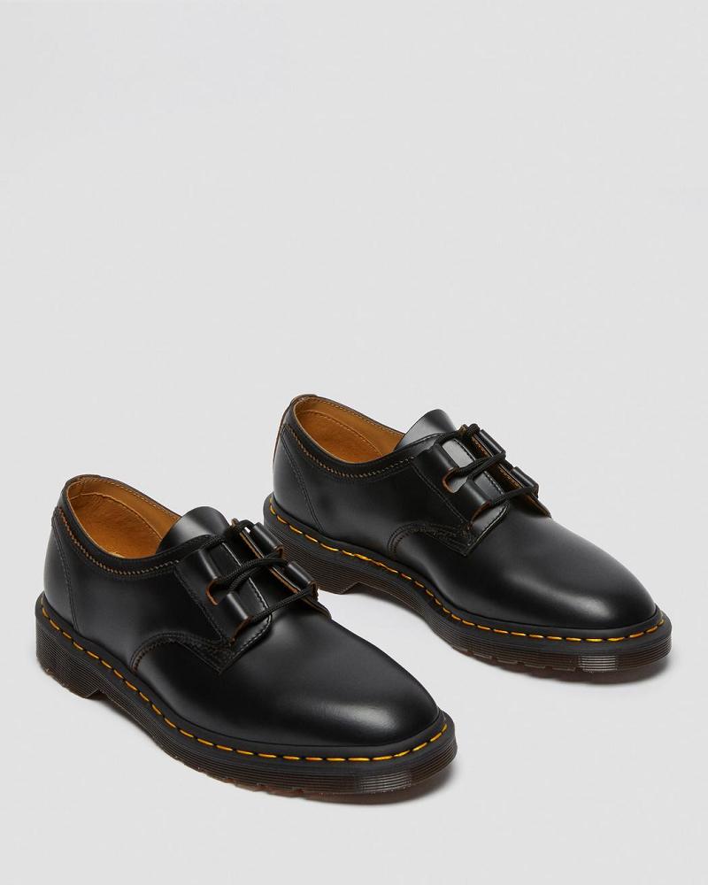 Women's Dr Martens 1461 Ghillie Leather Oxfords Shoes Black | AU 347RVD